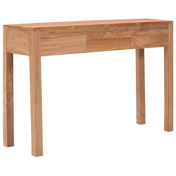 vidaXL Table console 110x35x75 cm bois de teck solide
