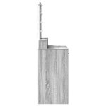 vidaXL Table de Toilette Gris 100 x 41 x 140 cm Bois d'ingénierie