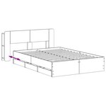 vidaXL Cadre de lit avec rangement Sonoma gris 150 x 200 cm