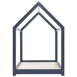 vidaXL Cadre de lit d'enfant Gris  Bois de pin massif 90 x 200 cm