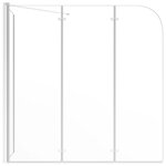 vidaXL Enclos de bain 120x69x130 cm Verre trempé Transparent