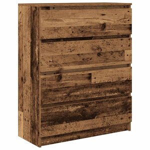 vidaXL Buffet vieux bois 80x35x99 cm bois d'ingénierie