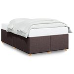 vidaXL Cadre de lit sans matelas marron foncé 120x190 cm tissu