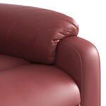 vidaXL Fauteuil inclinable Rouge bordeaux Similicuir