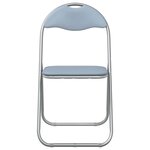 vidaXL Chaise pliante 8 Pièces Gris 48 x 43 5 x 81 cm Simili cuir