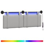 vidaXL Tête de lit suspendue Gris nuage Tissu