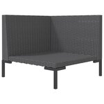 vidaXL Salon de jardin 8 Pièces avec coussins Résine tressée Gris foncé