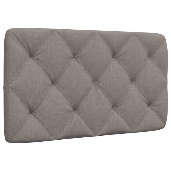 vidaXL Coussin de tête de lit taupe 90 cm tissu