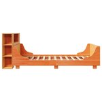 vidaXL Cadre de lit sans matelas cire marron 140x190cm bois pin massif