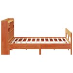 vidaXL Lit bibliothèque sans matelas cire marron 180x200 cm pin massif