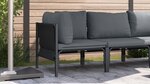 vidaXL Mobilier de jardin avec coussin avec oreiller Anthracite Acier