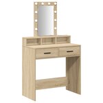 vidaXL Table de Toilette Marron 79 x 41 x 140 cm Bois d'ingénierie