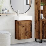 vidaXL Meuble de salle de bain avec robinet Bois ancien