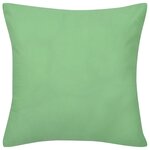 vidaXL Housses de coussin 4 Pièces Coton Vert pomme 40x40 cm