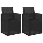 vidaXL Chaises de jardin salle à manger 2 Pièces Anthracite PP