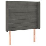 vidaXL Sommier à lattes de lit et matelas et LED Gris foncé 80x200cm