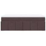 vidaXL Sommier à lattes de lit avec matelas Marron foncé 90x190 cm