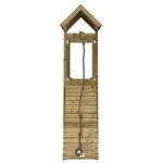 vidaXL Maisonnette de jeu avec mur d'escalade bois de pin imprégné