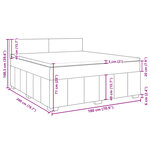 vidaXL Sommier à lattes de lit avec matelas Gris clair 180x200cm Tissu