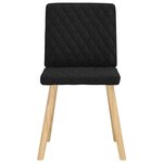 vidaXL Chaises à manger lot de 6 noir tissu