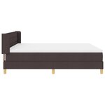 vidaXL Lit à ressorts Marron foncé et Blanc 180 x 200 cm Polyester