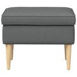 vidaXL Pouf Gris foncé 55 x 35 x 41 cm Polyester