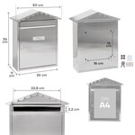 Boîte aux Lettres en Acier Inoxydable  Visit E5747  Anti-pluie  Inox