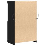 Buffet vidaXL avec lumières LED Chêne Noir 60x37x100 cm