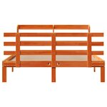 vidaXL Cadre de lit et tête de lit sans matelas cire marron 150x200 cm