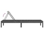 vidaXL Chaises longues lot de 2 gris 199 5x60x74 cm bois massif de pin
