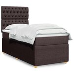 vidaXL Sommier à lattes de lit avec matelas Marron foncé 80x200 cm