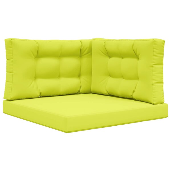 vidaXL Coussin de canapé d'extérieur 3 Pièces Vert Polyester