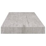 vidaXL Étagères murales flottantes 4 Pièces gris béton 60x23 5x3 8 cm MDF
