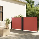 vidaXL Auvent latéral rétractable terre cuite 100x600 cm
