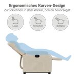 vidaXL Fauteuil inclinable beige tissu microfibre
