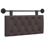 vidaXL Tête de lit suspendue Marron foncé Tissu