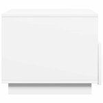 vidaXL Table basse avec lumières LED blanc 50x49x40 cm