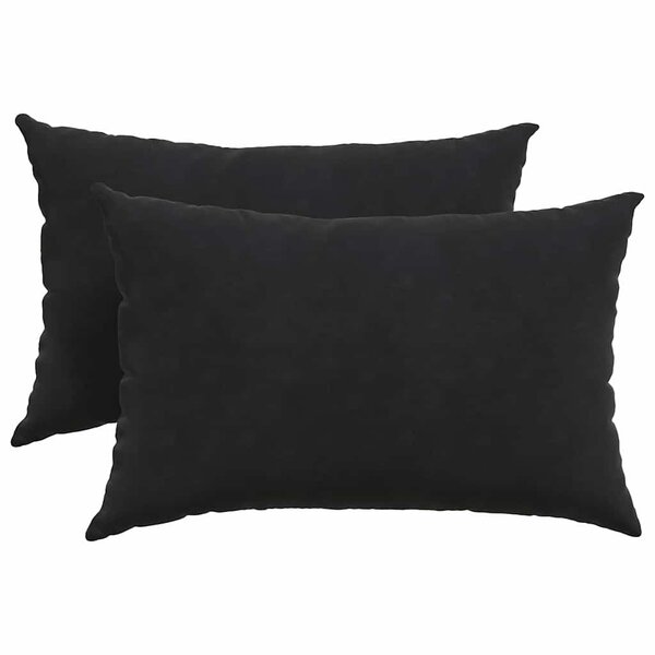 vidaXL Coussins de canapé 2 Pièces Noir 60 x 40 cm