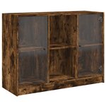 vidaXL Buffet chêne fumé 102x37x75 5 cm bois d'ingénierie