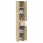 vidaXL Armoire de salle de bain Chêne Sonoma 30 x 33 x 190 cm