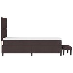 vidaXL Lit Box Spring avec Matelas & Banc Brun Foncé 90x200 cm Tissu