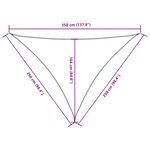 vidaXL Voile de parasol tissu oxford triangulaire 2 5x2 5x3 5 m orange