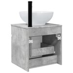 vidaXL Meuble de lavabo mural Gris béton 49 x 44 5 x 66 5 cm