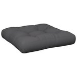 vidaXL Coussin de palette anthracite 50x50x12 cm tissu