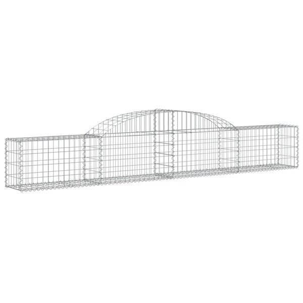 vidaXL Panier de gabions arqué 300x30x40/60 cm Fer galvanisé