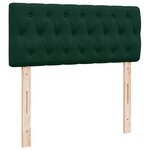 vidaXL Sommier à lattes de lit et matelas Vert foncé 120x200cm Velours