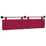 vidaXL Tête de lit suspendue Bordeaux Velours