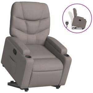 vidaXL Fauteuil inclinable taupe tissu