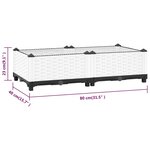 vidaXL Lit surélevé 80x40x23 cm Polypropylène