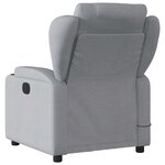 vidaXL Fauteuil inclinable de massage gris clair tissu